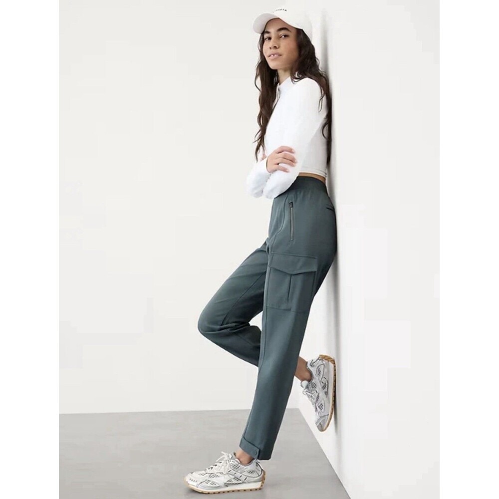 ATHLETA SMALL Endless Cargo High Rise Jogger Pant | Eden 0/P  #467187 NEW